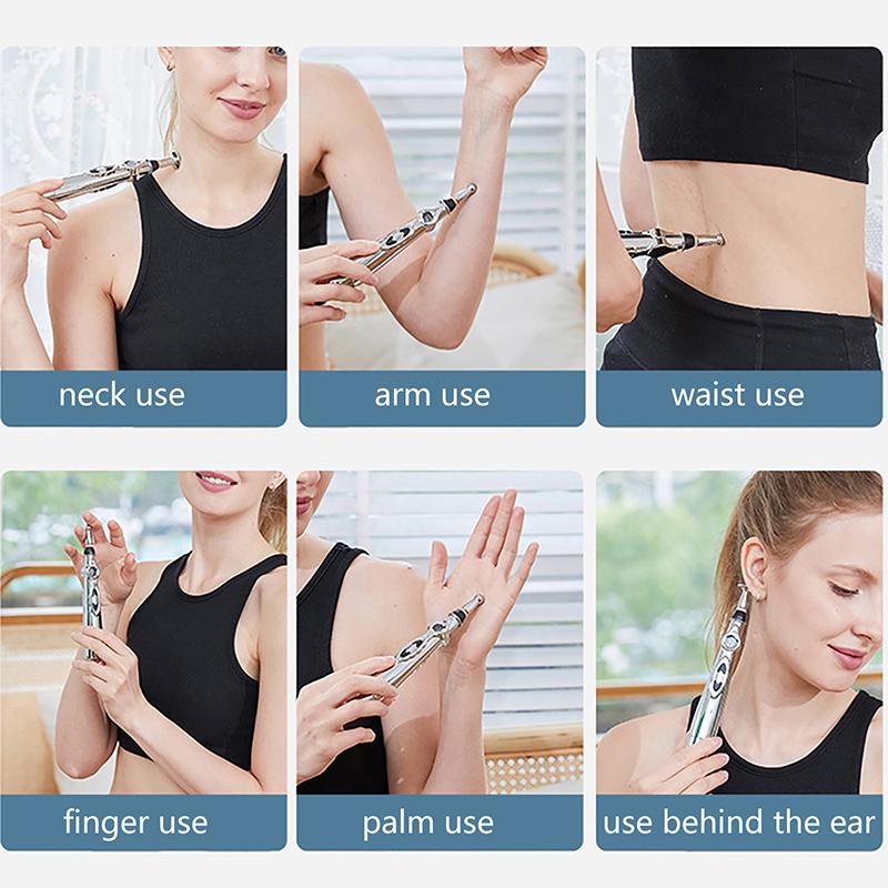 Электрическая акупунктурная точка, массажная ручка, облегчение боли, лазерная терапия, электронная энергетическая ручка «Меридиан», массажер для тела, головы, спины, шеи, ног