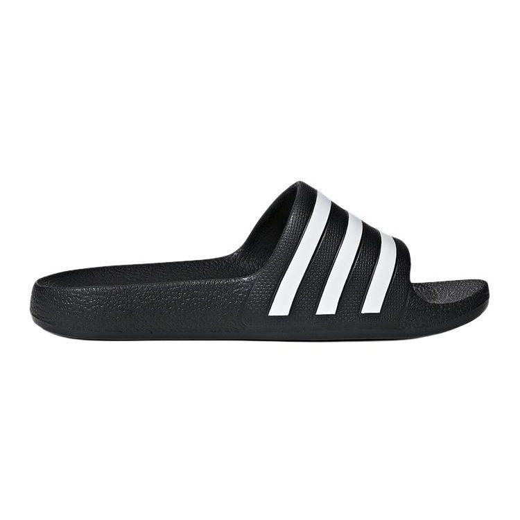 adidas Адилетте Аква Амортизация Быстросохнущие Детские Уличные Шлепанцы Черно-Белые F35556