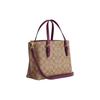 Coach Женская сумка-тоут Mollie с застежкой-молнией из покрытого холста и кожи Хаки Boysenberry C4250-IMRSF