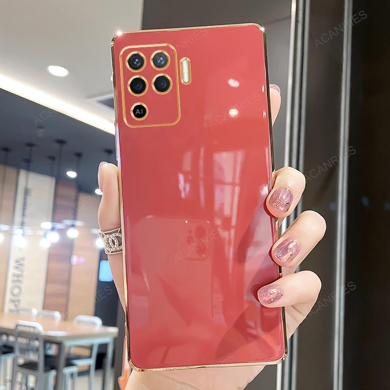 Reno5 Reno6 Роскошный чехол-держатель с покрытием для Oppo Reno 5 6 Lite 10 Pro 7 8 9 4g Reno10 Подставка Силиконовая задняя крышка Reno7 5lite