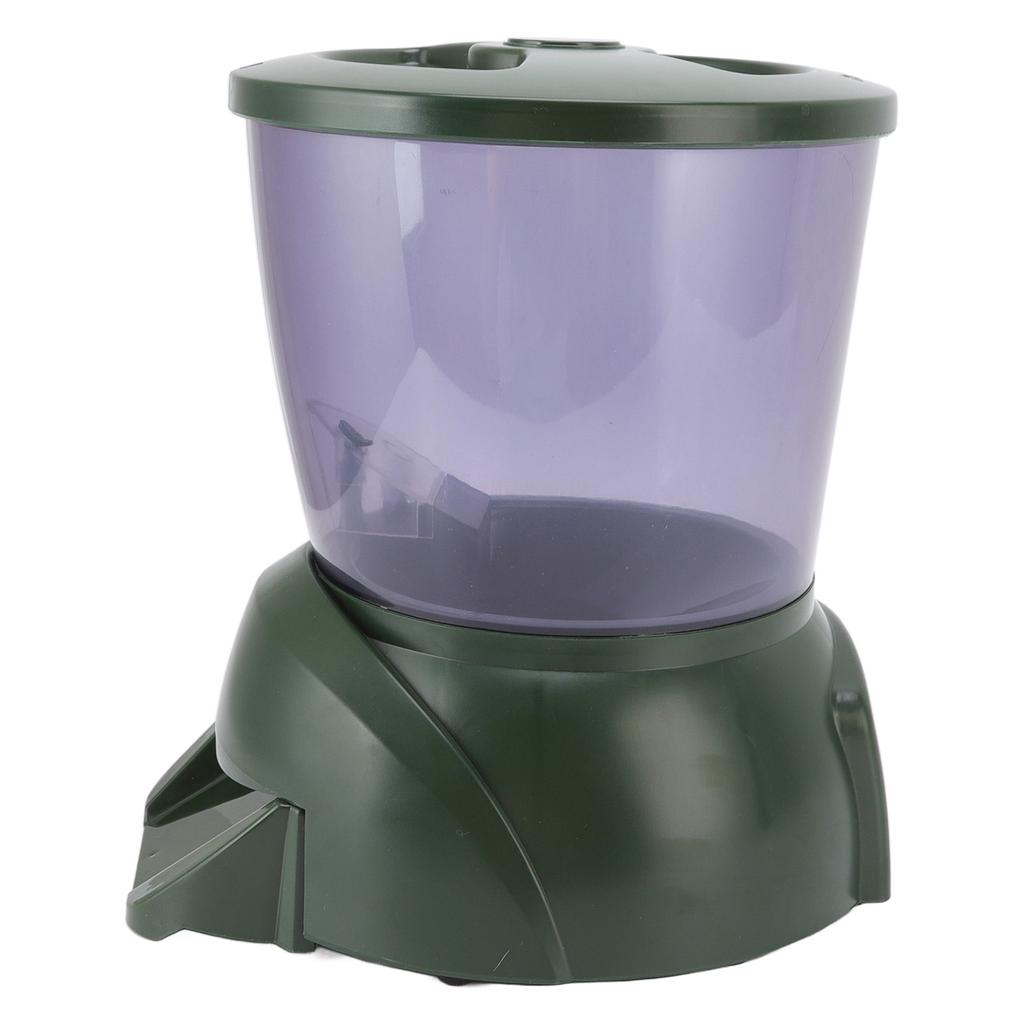 4.25L Automatic Pond Fish Feeder with Transparent Bucket LCD Screen Large Capacity Food Dispenser for Pond Aquarium