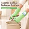 Natural Latex Dishwashing Gloves Waterproof Latex Protective Gloves  For Laundry Cleaning