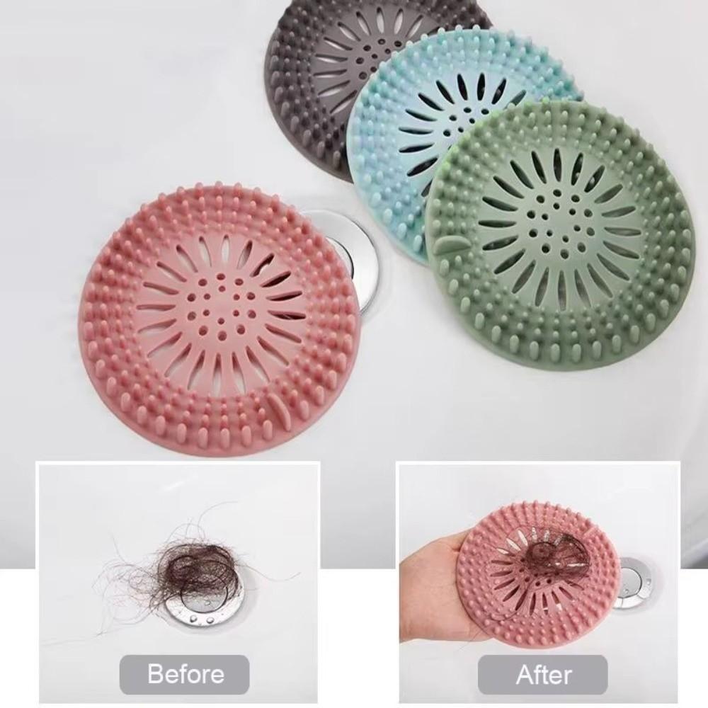 Easy Clean Hair Catcher Shower Drain Silicone Floor Drain Cover Bathroom Accessory