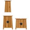 3 Piece Bathroom Furniture Set Solid Pine Wood