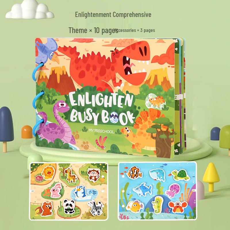 Handmade Educational Quiet Book for Early Childhood Development - Baby Sticker Activity