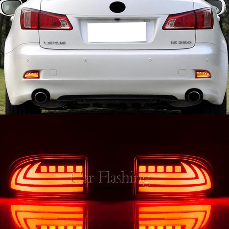 LED Rear Bumper Reflector For Lexus IS250 IS350 IS220d IS200d 2006 2007 2008 2009 2010 2011 2012 2013 Turn Signal Brake Light