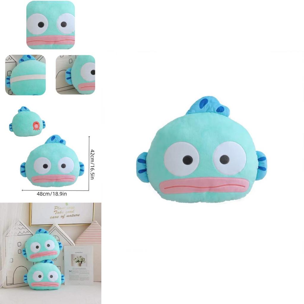 Adorable Mermaid Hantham Stuffed Animal, Quirky And Fluffy, Decorative Pillow For Home