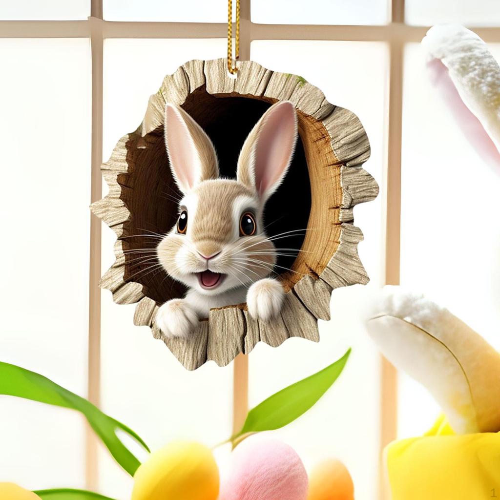 Подвеска «Пасхальный кролик», подвесной знак, акриловый «сделай сам», пасхальный венок, украшение для вечеринки