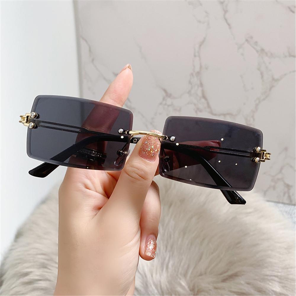 Frame Eyewear Sunglasses for Women Frameless Sunglasses Vintage Sunglasses Rectangle Sunglasses