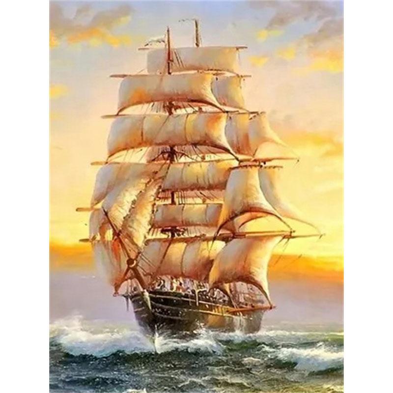 DIY Алмазная картина Посмотреть набор для вышивки крестом Мозаичное искусство Алмазная картина Полный круг/квадрат Алмазное украшение для дома