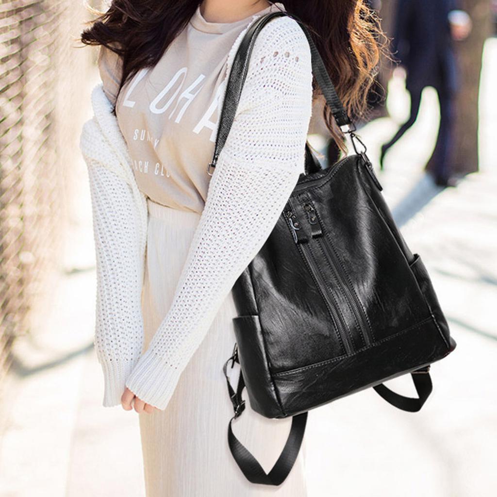 Backpack Large Capacity Ladies Travel Bag Fashionable Women Fashion Bag Trendy Casual Fashion Soft Leather Shoulder Bag Backpack