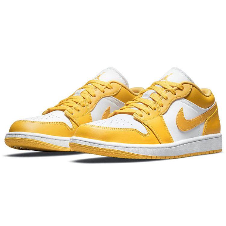 Air Jordan 1 Low Pollen Men Sneakers Yellow White 553558-171