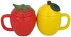 Sun Art Cute Tableware and Fruit Strawberry and Lemon 140ml "Vegetable Series" Mug, (SAN2916)