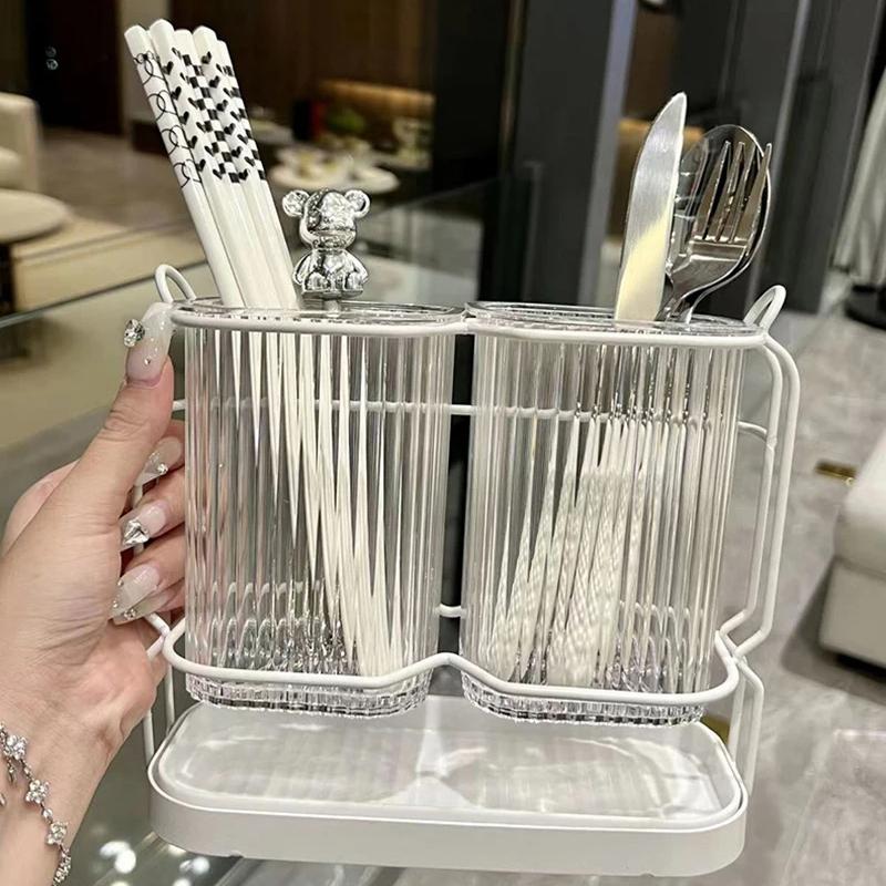 Подставка для кухонных столовых приборов, настольная сушилка для столовых приборов, роскошная подставка для хранения столовых приборов Nordic Light, держатель для вилок и ложек, органайзер для столовых приборов