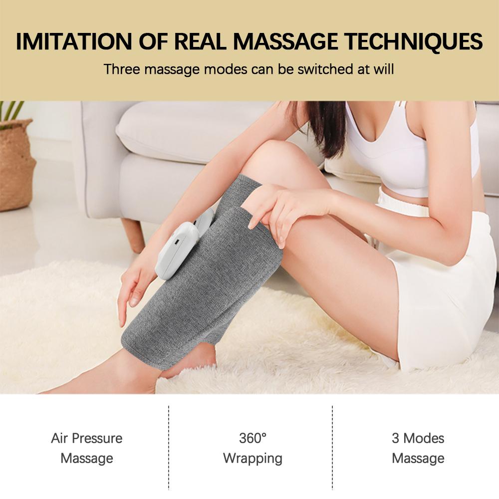 Electric Leg Massager Air Compression Calf Massage Relax Leg 3 Modes 360° Air Pressure Air Bag Leg Massage Rechargeable