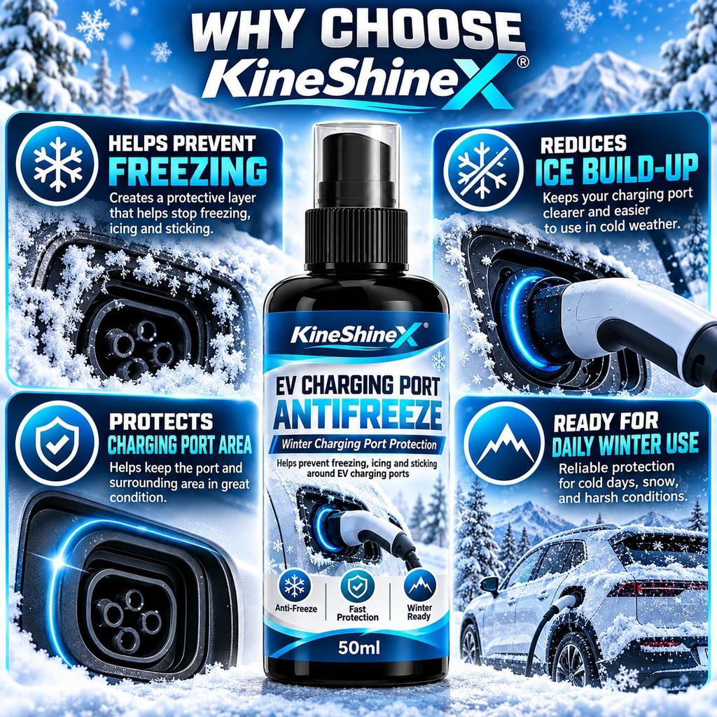 EV Charging Port Antifreeze Spray 50ml, Winter Protection Spray for Electric Vehicle Charging Socket