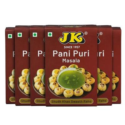 Дж. К. Пани Пури (Гольгаппе) Масала | Настоящая индийская пряная смесь для хрустящей Голгаппы и Пани Пури, (50 г Упаковка из 6 шт.)
