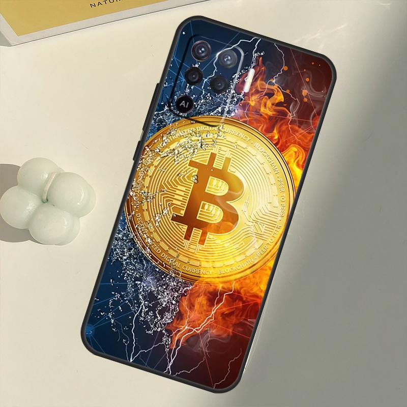 Чехол с биткойнами BTC для OPPO Find X3 Lite X5 Pro A5 A9 A31 A53 S A83 A91 A93 A54 A74 A94 A15 A16 A52 A72