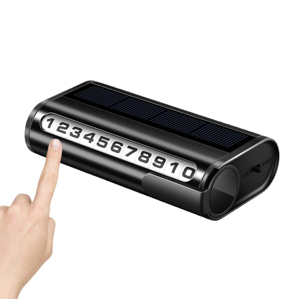 Номерной знак для парковки автомобиля, светящаяся карта для парковки автомобиля, солнечная зарядка, временная стоп-карта с номером телефона для украшения автомобиля, аксессуар