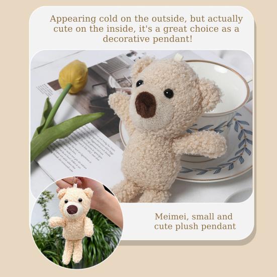 Брелок для ключей в виде плюшевого медведя для детей, брелок в виде плюшевого медведя, рюкзак, кулон, детские подарки на день рождения