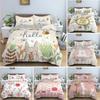 Cartoon Rabbit Bunny Bedding Set for Kids Girl Women Polyester Duvet Cover Quilt Cover with Pillowcase Polyester Comforter Cover