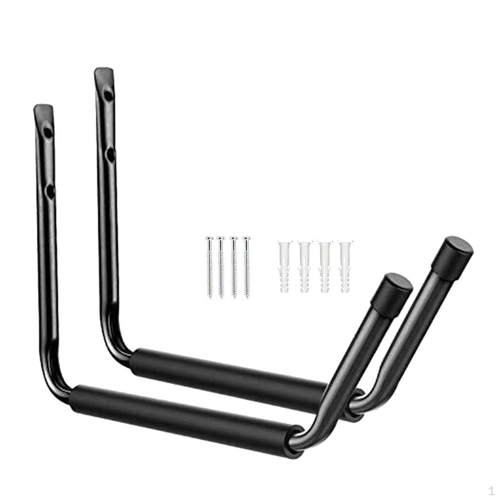 2Pcs Kayak Storage Rack Garage Hook Wall Mount Practical Iron Elegant Surfboard Hanger Canoe