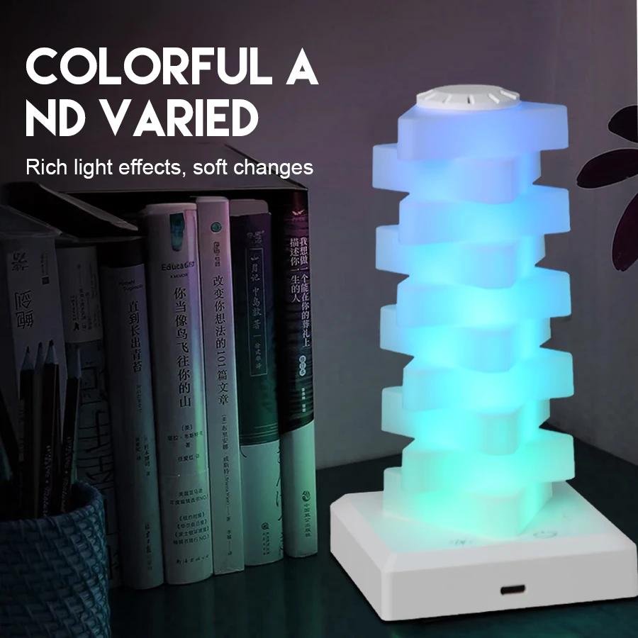 Креативный DIY регулируемый RGB-куб-ночник, USB-лампа для дома, спальни, игровой комнаты, с регулировкой яркости и сменой цвета, прикроватная лампа