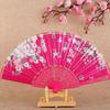 Chinese Style Vintage Silk Folding Fan Art Crafts Gift Home Decoration Dance Hand Fan Handmade Room Decorative Fan