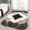 EPeddler Home Modern Gold Pattern Цифровая печать Моющаяся нескользящая кожаная основа Новое поколение гостиной, спальни, прихожей Ковер