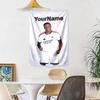 Mbappe Custom Your Name Wall Decor Tapestry Art For Pet Memorial Birthdaywedding Party Backdrop Family Gift