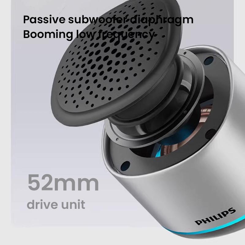 Philips Bluetooth-динамик TAS1009 Подключение Bluetooth 5.3, воспроизведение музыки, встроенный микрофон, звонки в режиме громкой связи