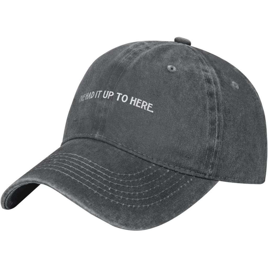 Had It Up To Here Dad Hat Washed Cotton Baseball Cap Vintage Casual Adjustable Sun Hat for Unisex