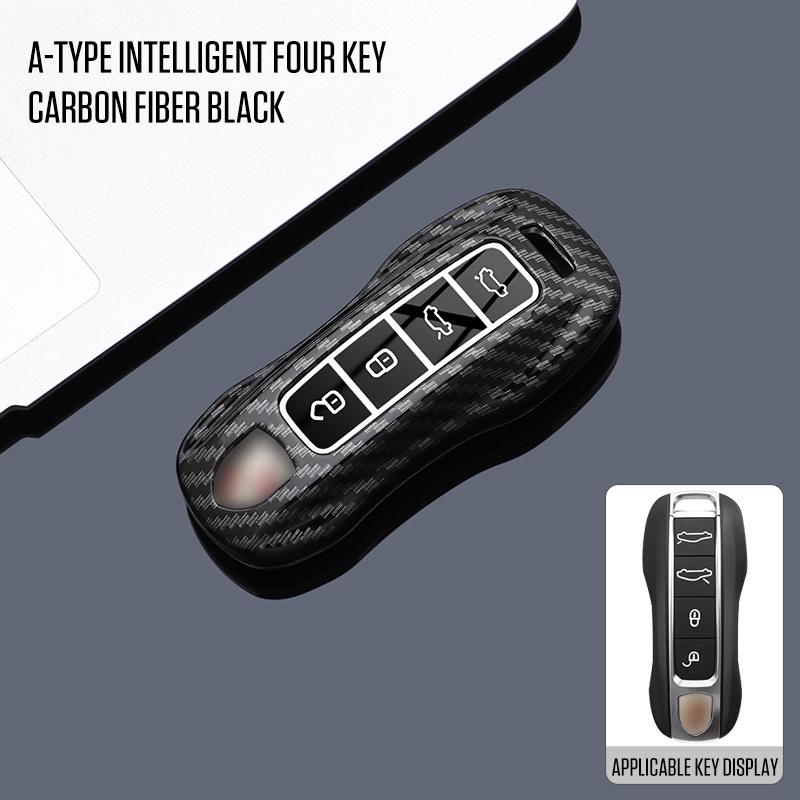 Porsche Carbon Fiber Key Cover for Panamera, Cayenne, Macan, 718, Taycan