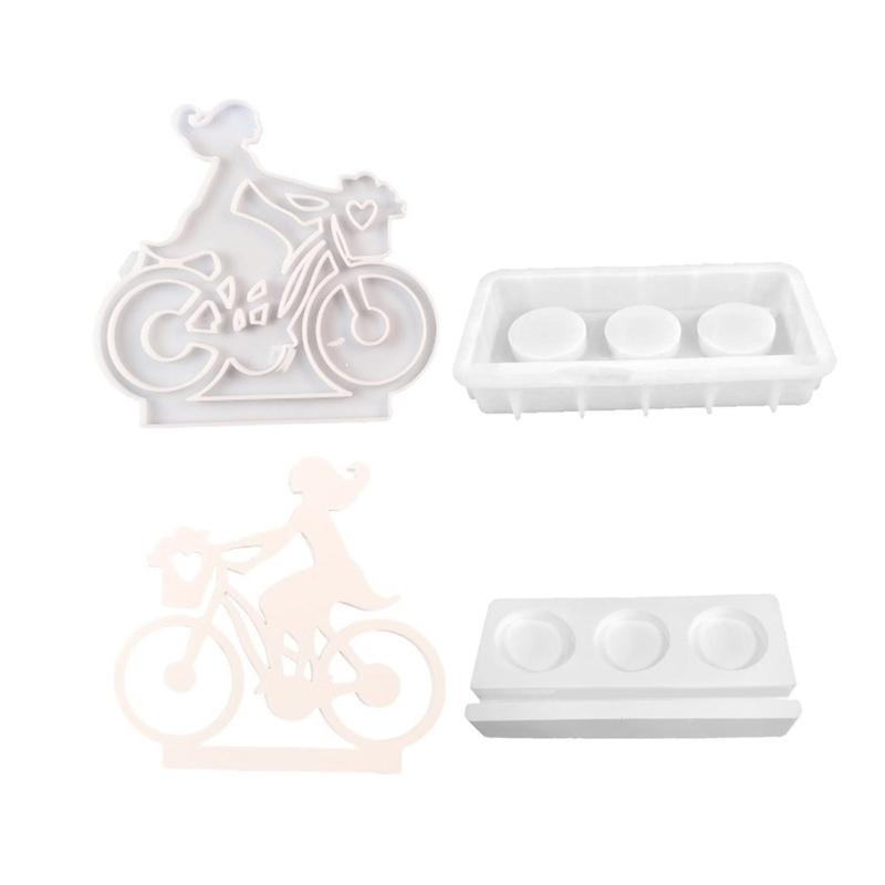 Силиконовые формы для орнаментов, формы для рукоделия, велосипедная форма для девочек, уникальные формы для подсвечников, форма для подсвечника для рукоделия