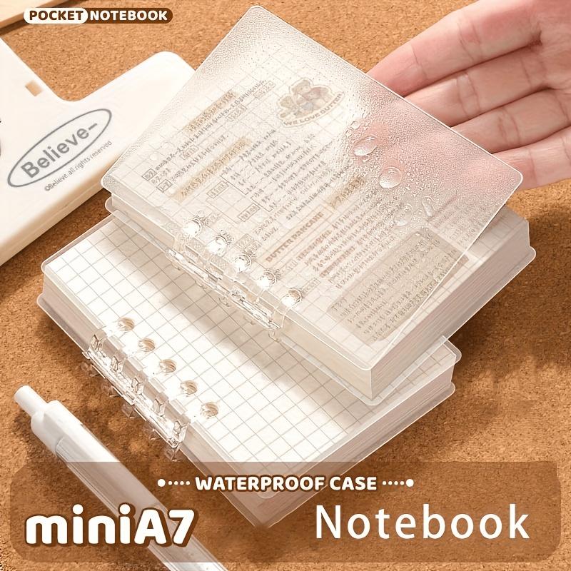 A7 Clear Binder Pocket Notebook Mini Loose Leaf Diary Small Handbook Words Memorizing Pad for Students