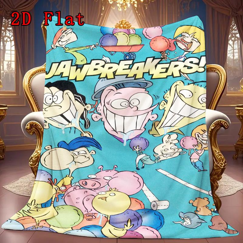 Jawbreaker 2D Flat Pattern Flannel Blanket High quality All Seasons Warmth and Comfort Perfect for Christmas Gifts.
