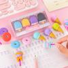4Pieces/Boxes Kawaii Lollipop Sweety Ice Cream Student Stationery School Office Supplies Children Erasers For Kids Pencil Eraser