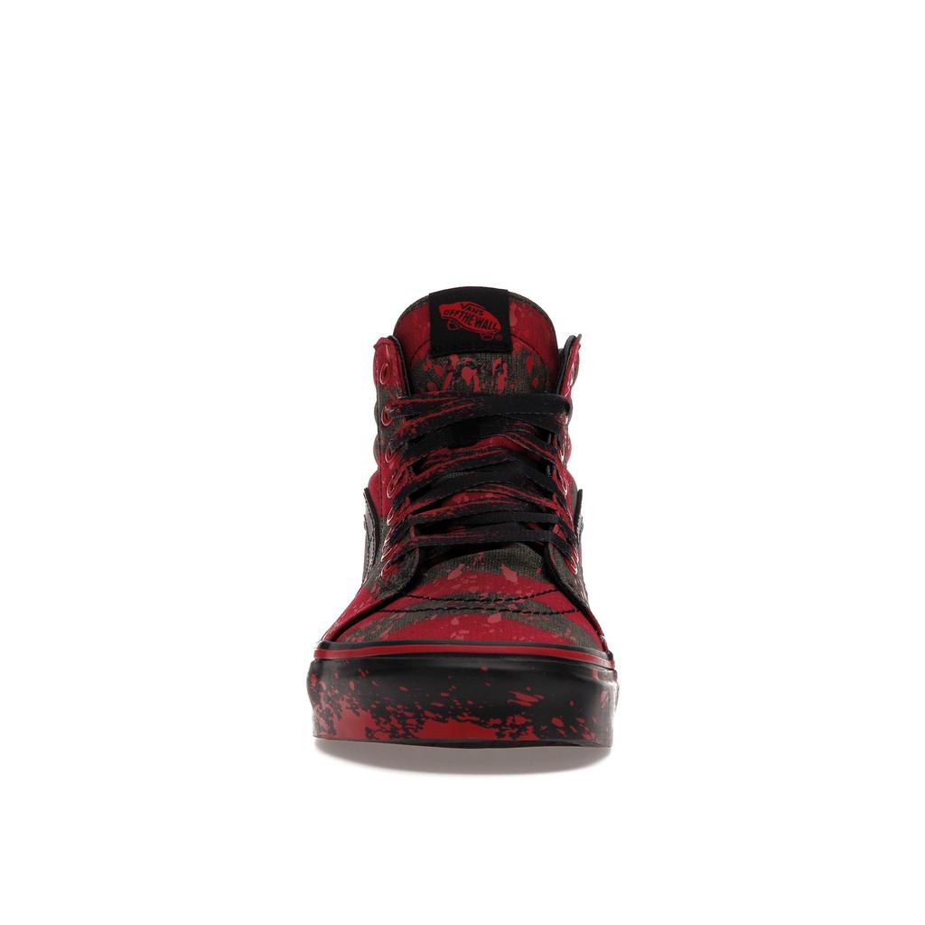 House of Terror X Vans Sk8-Hi The Nightmare On Elm Street Unisex Sneakers Red Black VN0A4U3CZV1