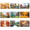 Caihezhi 1000Pcs Adult Kid Puzzle Jigsaw Tree River Landscape Decompression Game Toy Gift