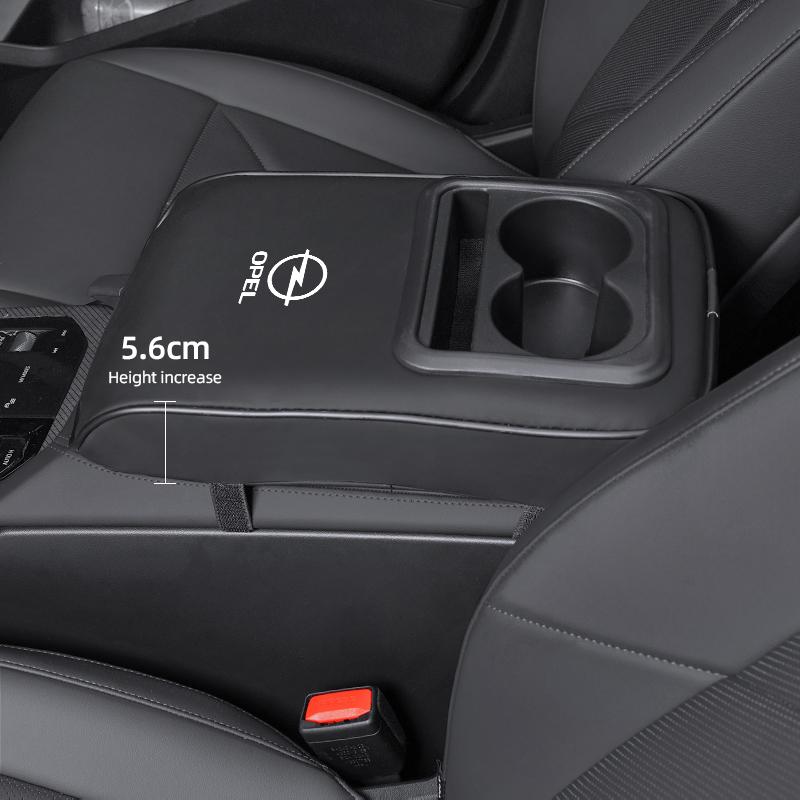 Мягкая кожаная накладка на подлокотник автомобиля с подстаканником для Opel Astra Grandland Corsa Mokka Frontera Insignia Vivaro Karl Adam