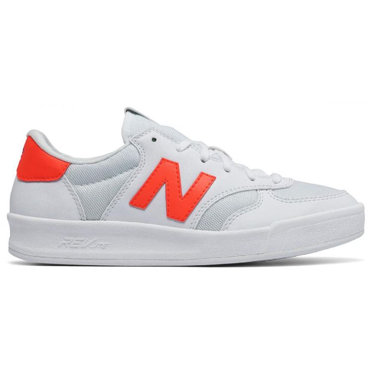 New Balance Nb 300 Синтетическая кожа Ткань Винтажные Низкие Кеды для скейтбординга Женские кроссовки Белый Оранжевый WRT300CF