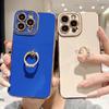 Мягкий чехол для телефона с гальваническим покрытием и сердечком для Iphone 11 12 13 Pro Max Xs X Xr 7 8 Plus, защитный чехол с кольцом-держателем для камеры