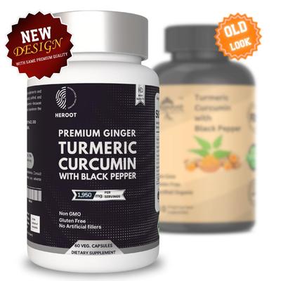 Капсулы куркумы и куркумина Carbamide Forte с черным перцем и имбирем – 1950 мг (95% Экстракт куркумина)