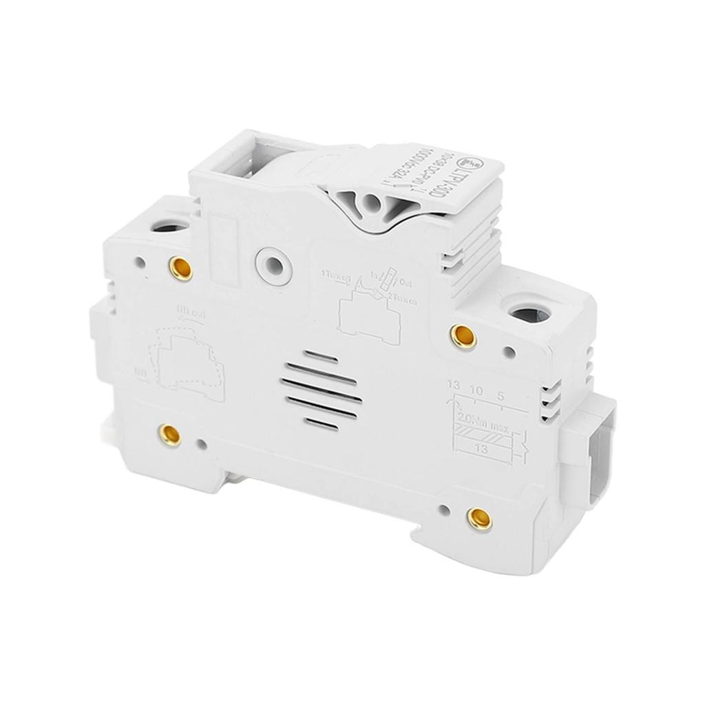 Держатель предохранителя постоянного тока 1P 32A, монтируемый на DIN-рейку, огнестойкий, основание для фотоэлектрических предохранителей с предохранителем 20A 10x38мм 1000В постоянного тока