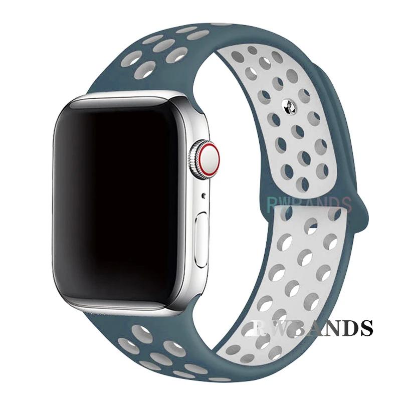Спортивный ремешок для Apple Watch Band 46 мм 44 мм 40 мм 42-38-41 мм 45 мм Дышащий браслет iWatch Series 10 9 8 7 6 SE 5 3 Ultra 2 49 мм