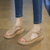 Bag Heel Platform Sandals Women's New Summer Casual Versatile Soft Sole Non-slip Roman Shoes with Skirt