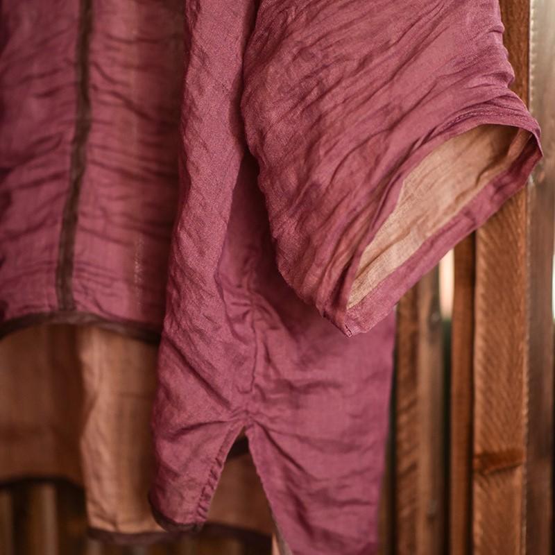 Johnature Женские винтажные футболки Ramie, однотонные футболки с v-образным вырезом и длинными рукавами, летние женские футболки высокого качества