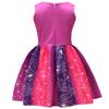 Halloween Sleeveless Girls Dress Cartoon Bowknot Mesh Princess Party Dress