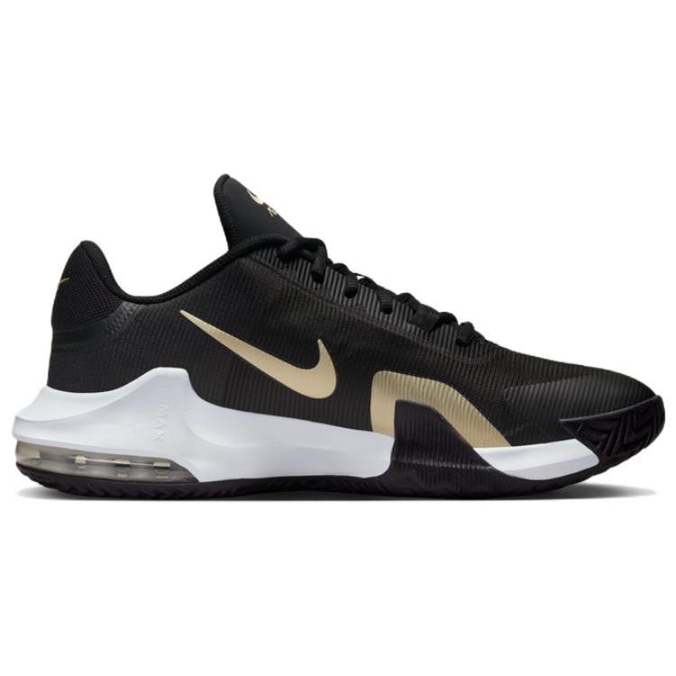 Nike Мужские кроссовки Air Max Impact 4 Black Metallic Gold Star антрацитово-белые DM1124-003