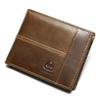 Genuine Leather Money Clip Handmade Genuine Soft Leather Multifunctional Anti-theft Brush Men's Cowhide Wallet